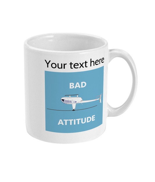 Bad Attitude Personalised Helicopter Mug