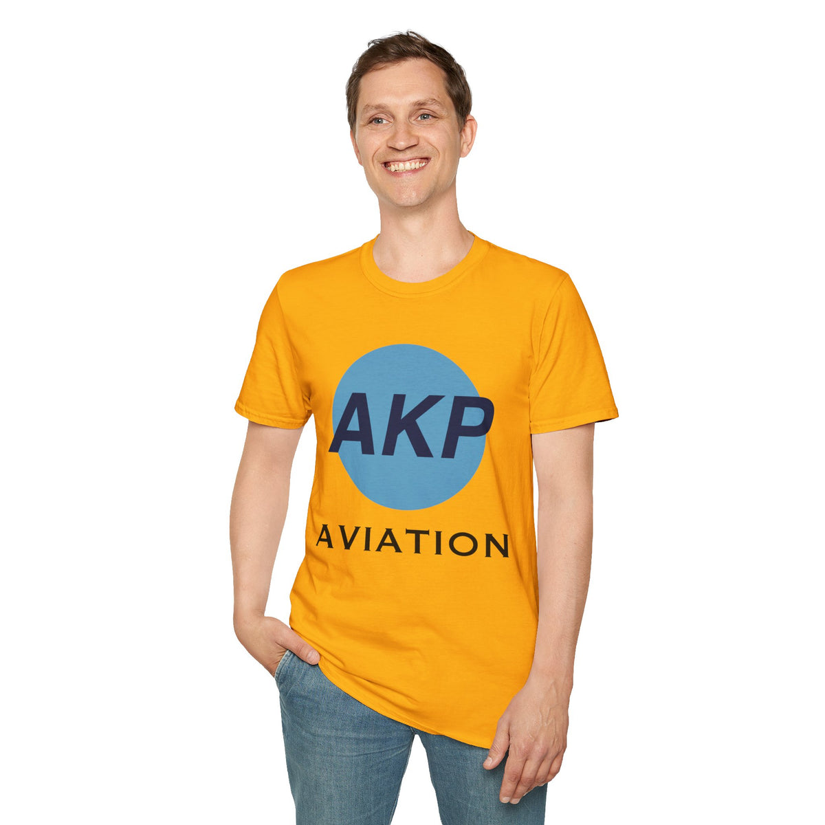 AKP Aviation Logo T-Shirt - Yellow