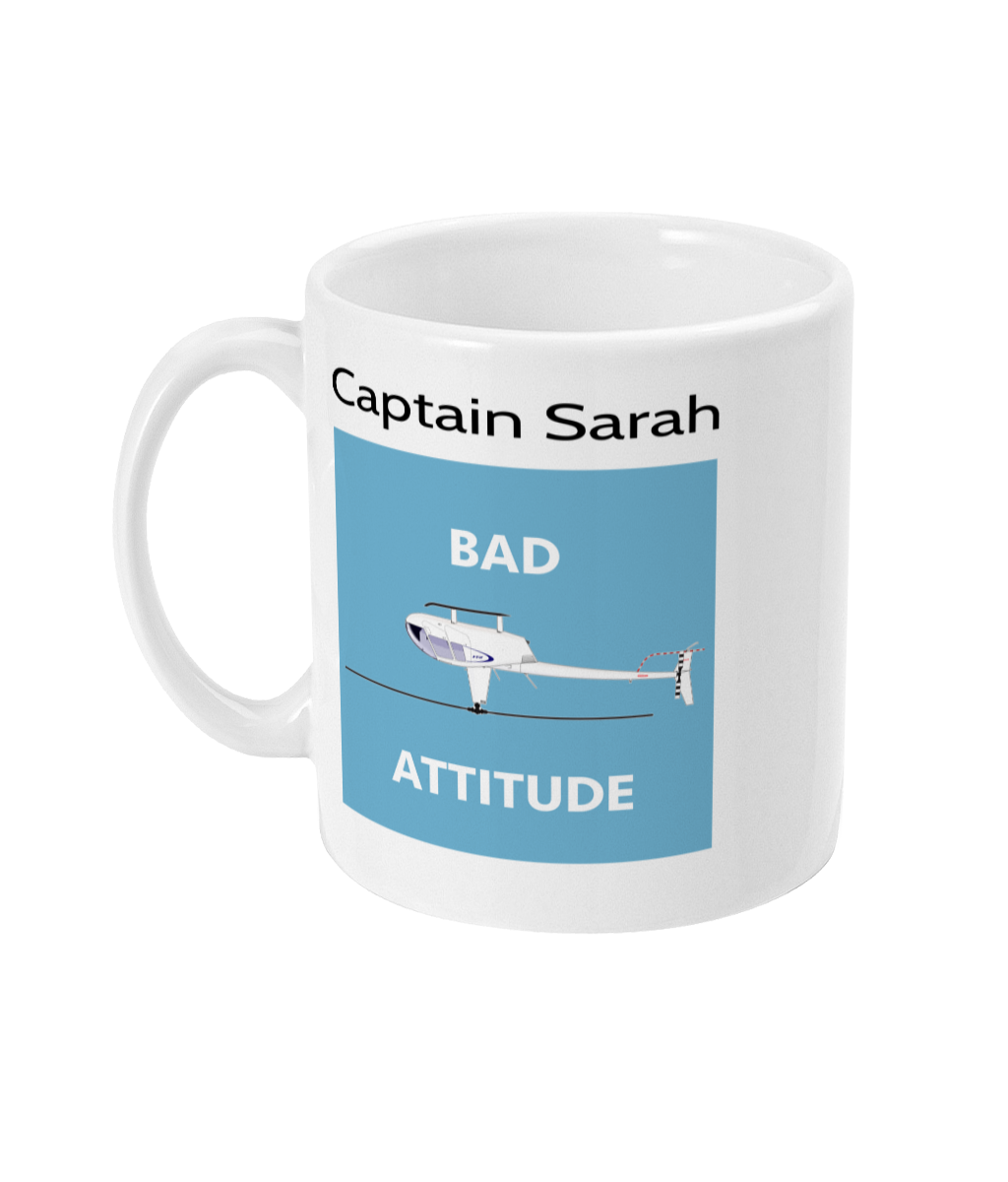 Bad Attitude Personalised Helicopter Mug